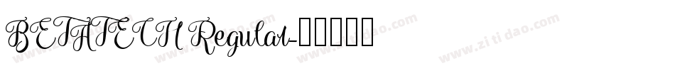 BETATECH Regular字体转换